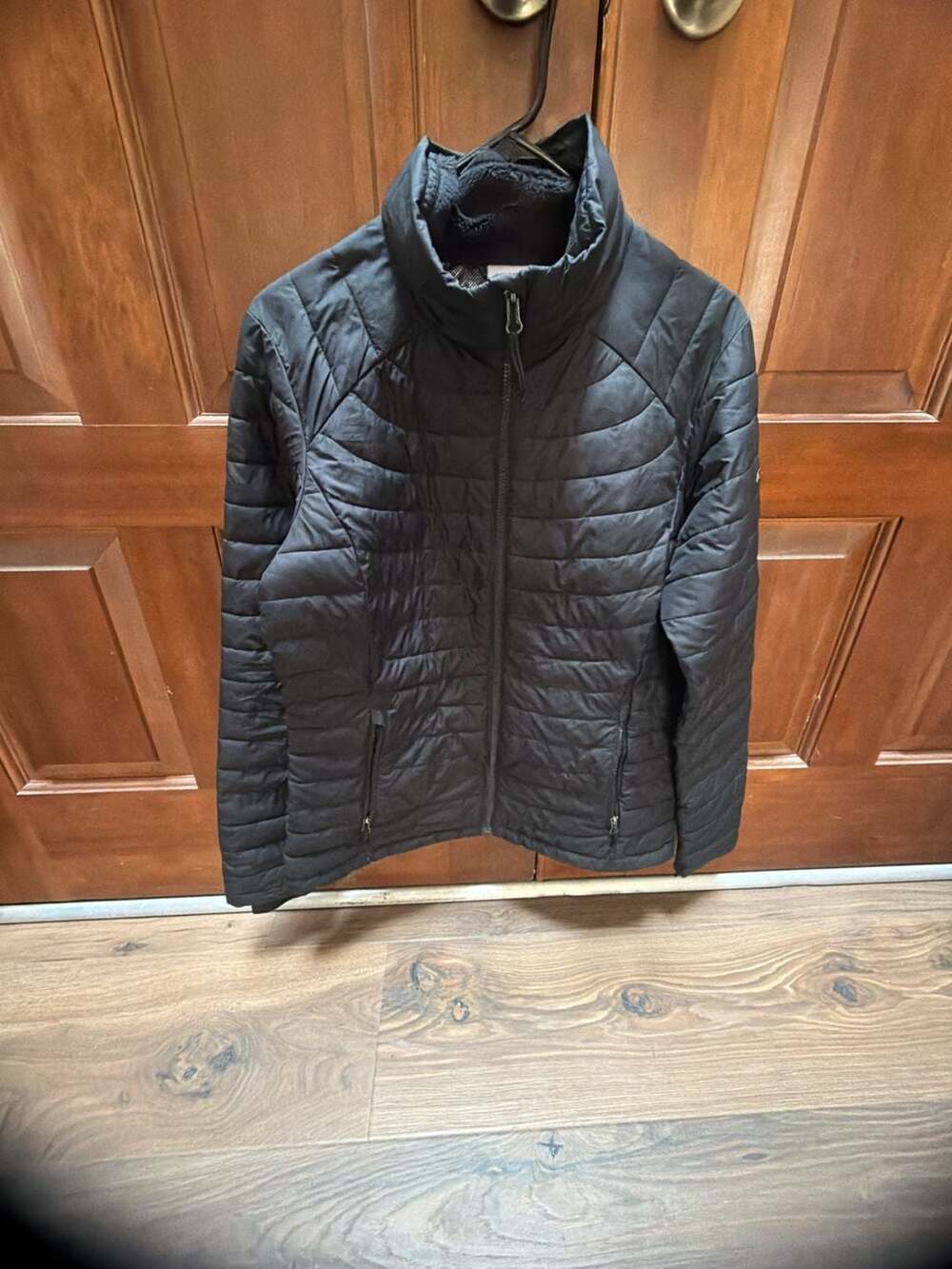 Columbia Heavenly Jacket Size M Black Omni-Heat Quilted Puffer